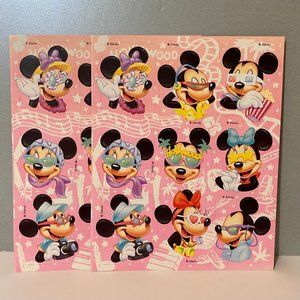 Vintage Gibson Disney Mickey & Minnie Mouse Hollywood Stickers